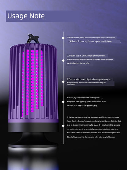 Mosquito Killing Lamp For Home Catcher Indoor Physical Induced Electric Shock Black Technology Mute Room Dormitory Mosquito Repellent Fantastic
