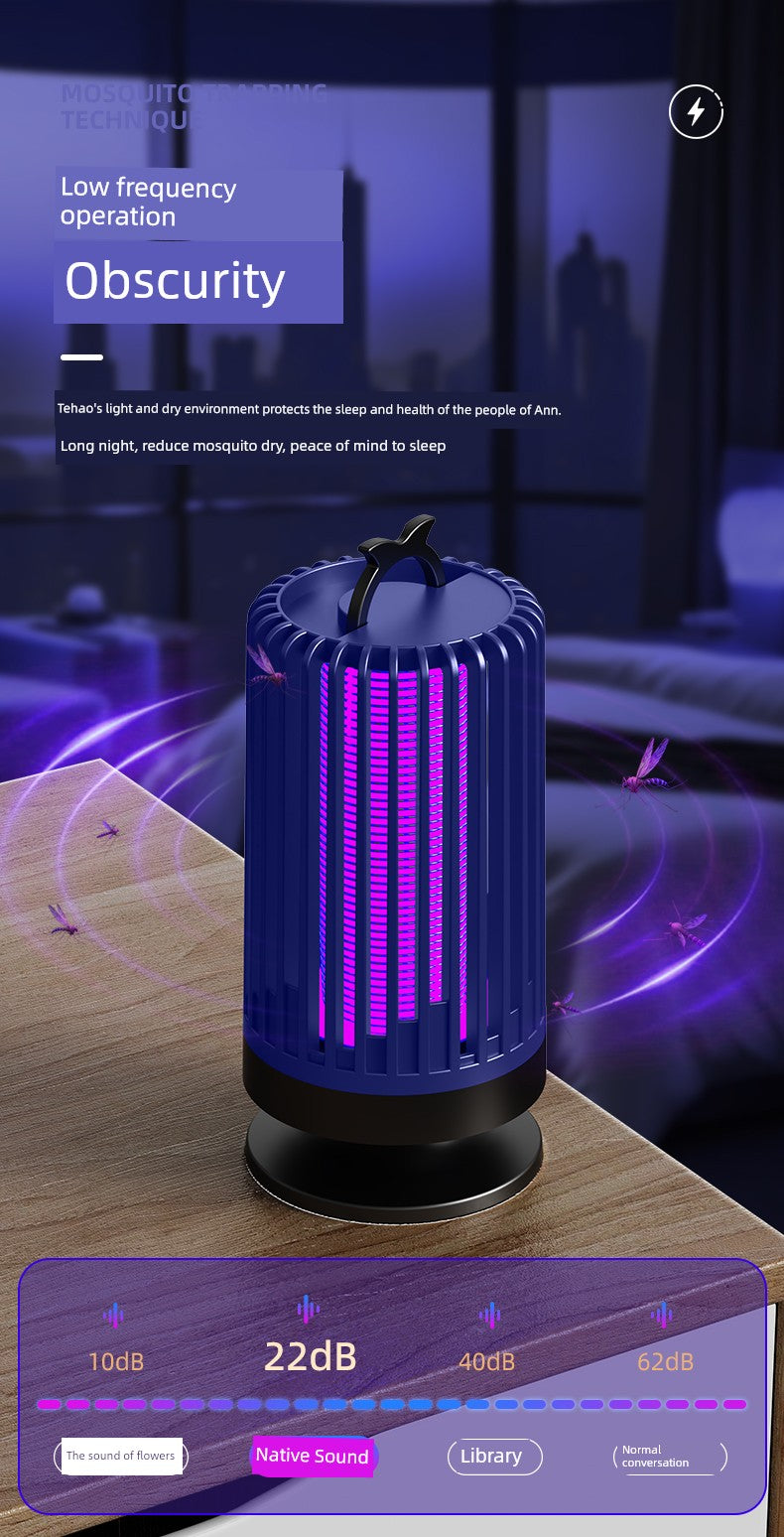 Mosquito Killing Lamp For Home Catcher Indoor Physical Induced Electric Shock Black Technology Mute Room Dormitory Mosquito Repellent Fantastic