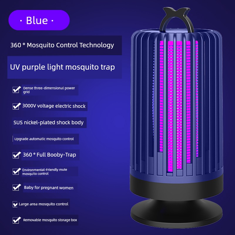 Mosquito Killing Lamp For Home Catcher Indoor Physical Induced Electric Shock Black Technology Mute Room Dormitory Mosquito Repellent Fantastic