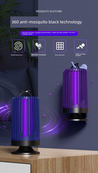Mosquito Killing Lamp For Home Catcher Indoor Physical Induced Electric Shock Black Technology Mute Room Dormitory Mosquito Repellent Fantastic