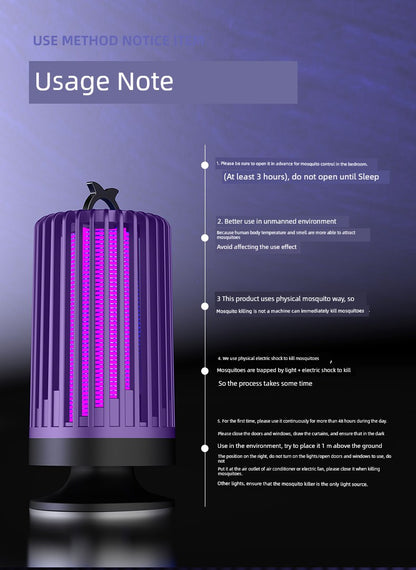 Mosquito Killing Lamp For Home Catcher Indoor Physical Induced Electric Shock Black Technology Mute Room Dormitory Mosquito Repellent Fantastic