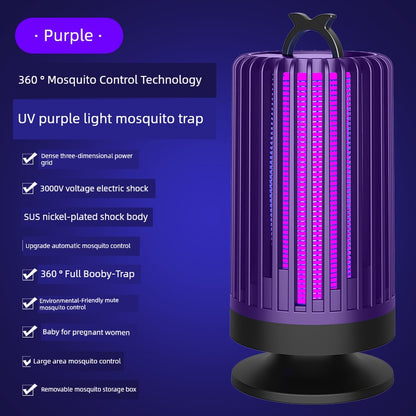 Mosquito Killing Lamp For Home Catcher Indoor Physical Induced Electric Shock Black Technology Mute Room Dormitory Mosquito Repellent Fantastic