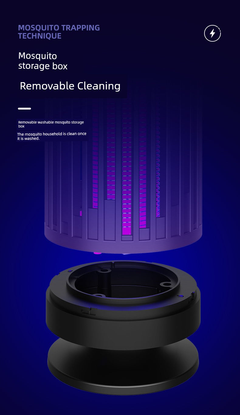 Mosquito Killing Lamp For Home Catcher Indoor Physical Induced Electric Shock Black Technology Mute Room Dormitory Mosquito Repellent Fantastic